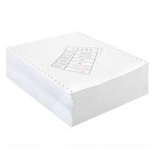 得力（deli）珊瑚海白色電腦打印紙S241-1-1/2S一聯(lián)二等分整張撕邊80列電腦打印紙 （色序：全白 1000頁/箱）